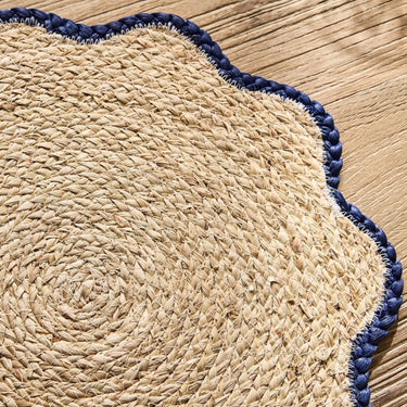 Seagrass Scalloped Edge Placemats, Set of 4